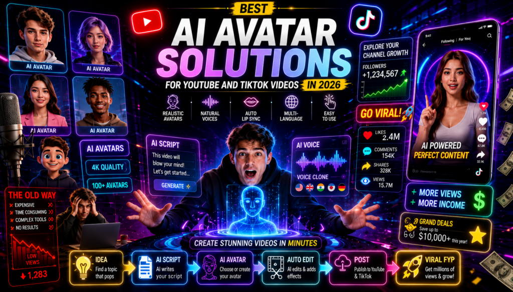 best ai avatar solutions for youtube and tiktok videos