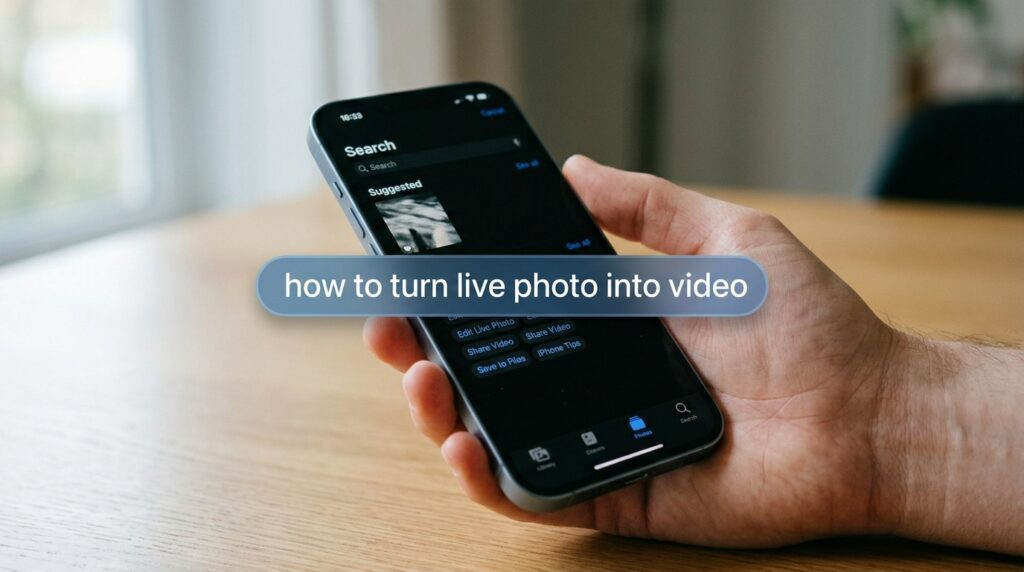 how to turn live photo into video