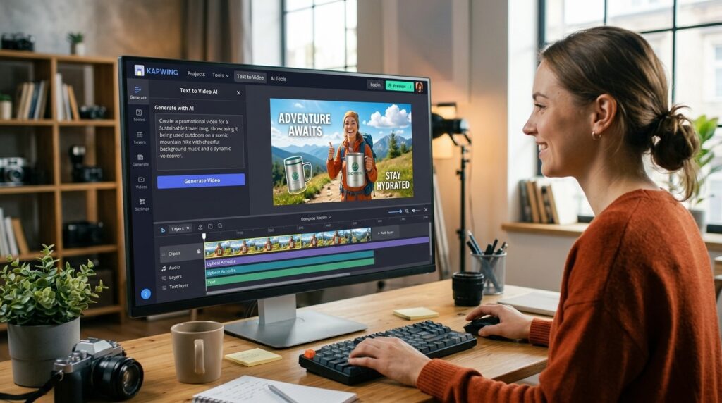 image – VidAU.ai kapwing ai text to video generator