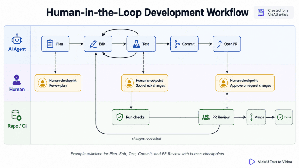Human-in-the-loop AI workflow diagram
