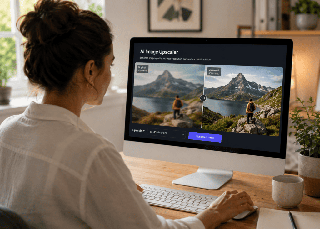 AI upscale images